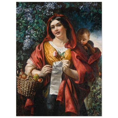 The Ballad Seller by Irish Artist Daniel Maclise Art Print – framed print close-up | Buy Irish Art