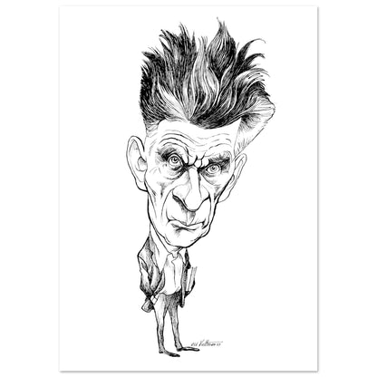 Samuel Beckett (1969) by Edmund Siegfried Valtman - Fine Art Print – room setting display | Buy Irish Art
