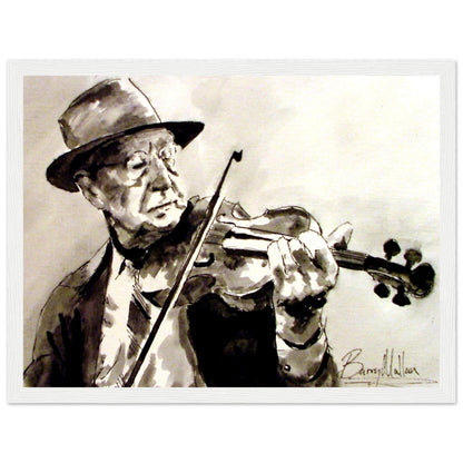 Old Irish Traditional Fiddle Player – Gallery Edition Irish Art Print – view 15 | Buy Irish Art