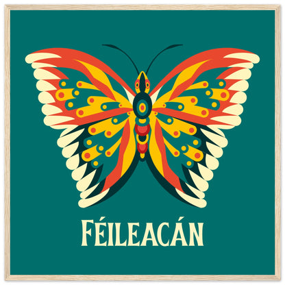 Féileacán - Butterfly Irish Language Print – Irish wall art print | Buy Irish Art