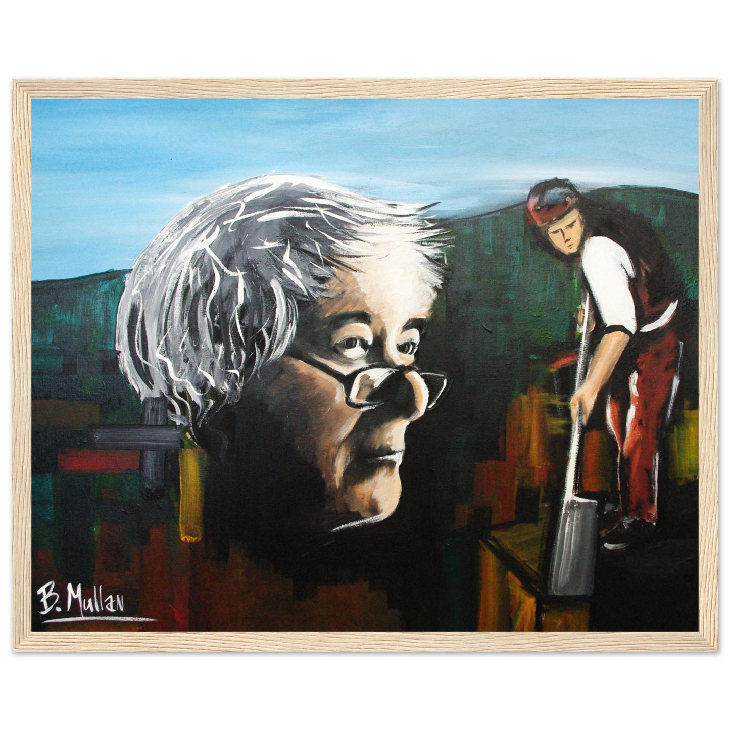 Seamus Heaney Irish Writer Framed Art Print – room setting display | Buy Irish Art