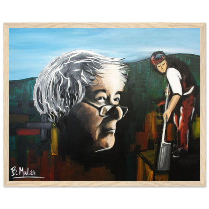 Seamus Heaney Irish Writer Framed Art Print – room setting display | Buy Irish Art