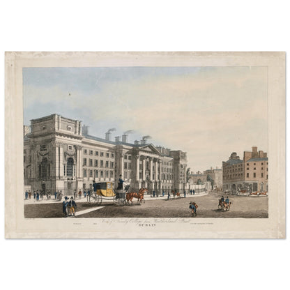 Trinity College Dublin from Westmoreland Street – Museum-Quality Reproduction Art Print – Irish wall art print | Buy Irish Art