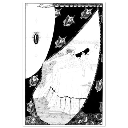 Her Guardian Sylph Prolonged the Happy Rest by Irish Artist Harry Clarke Art Print – framed print close-up | Buy Irish Art