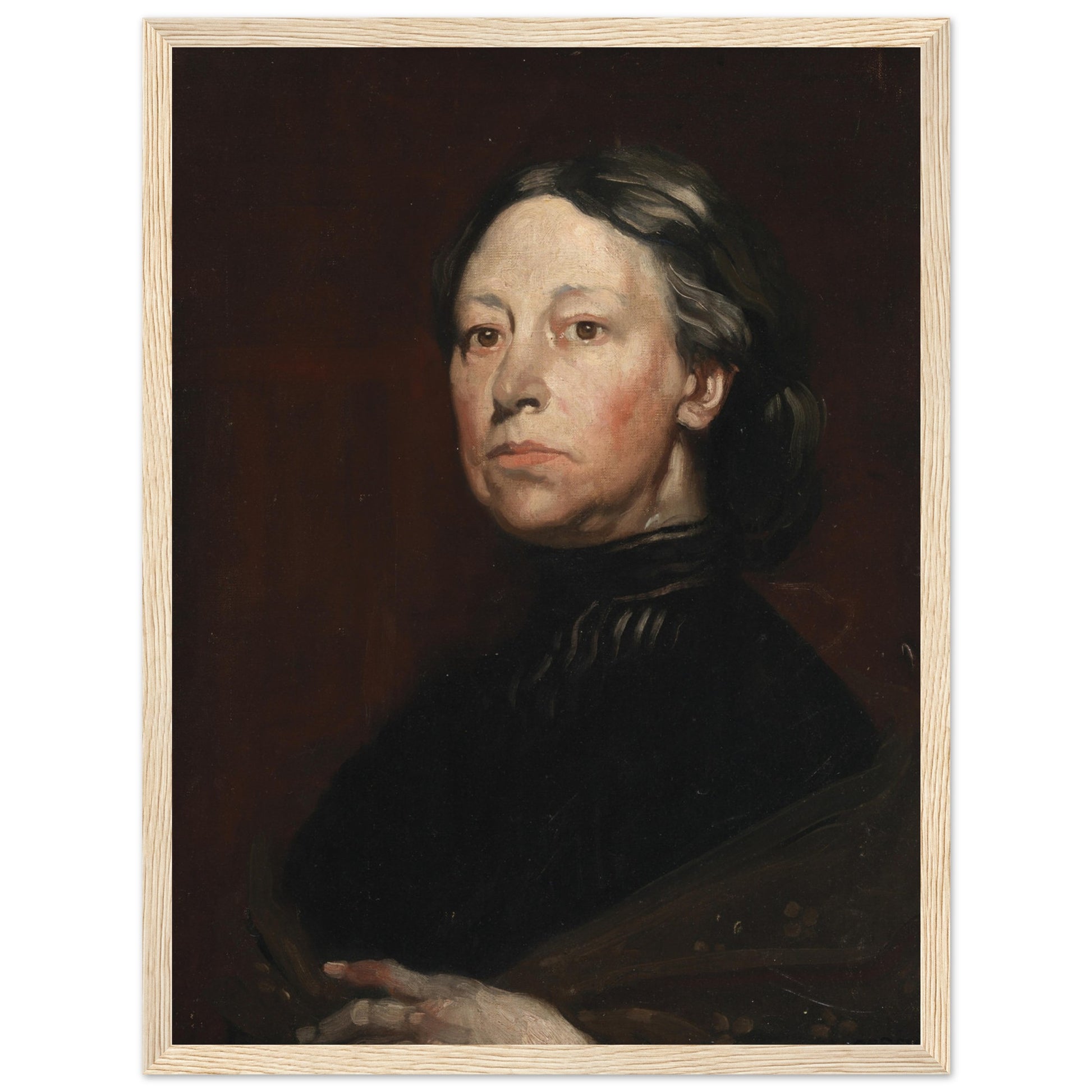 Augusta Lady Gregory by Irish Artist William Orpen Art Print – framed print close-up | Buy Irish Art