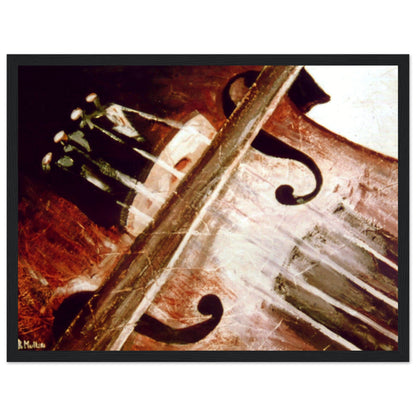 Irish Fiddle & Bow - Framed Wall Art Print by Irish Artist – room setting display | Buy Irish Art