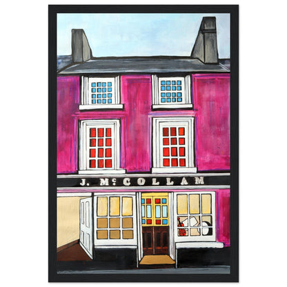 Johnny Joe's Pub, Cushendall Framed Art Print – detail view | Buy Irish Art