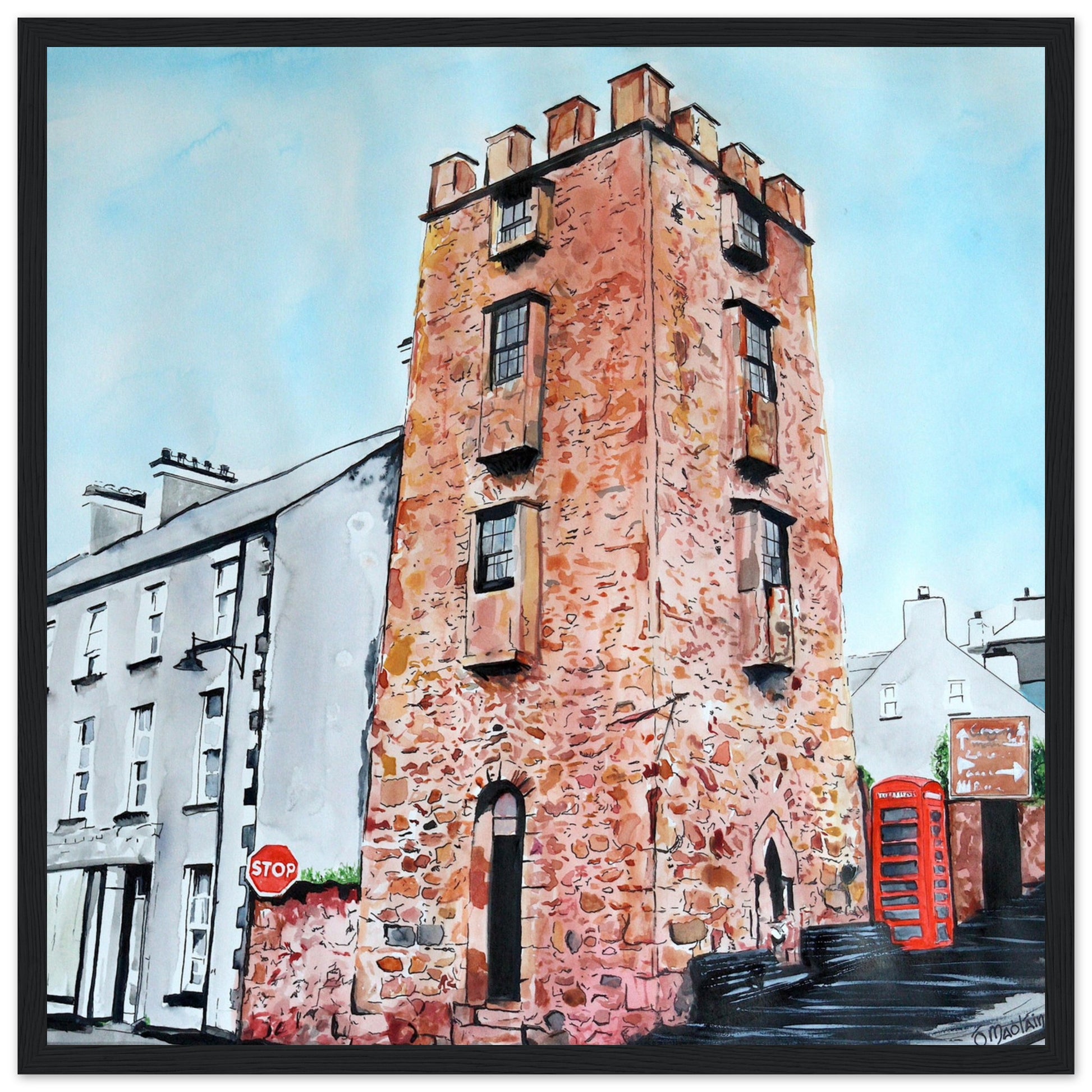 The Curfew Tower Cushendall Framed Art Print – view 23 | Buy Irish Art