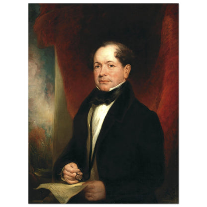 Portrait of Thomas Moore - Irish Poet and Icon - 1835 Art Print by George Francis Mulvany – size comparison view | Buy Irish Art