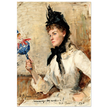 A Lady Holding a Rattle  by Irish Artist Sarah Purser Art Print – view 16 | Buy Irish Art