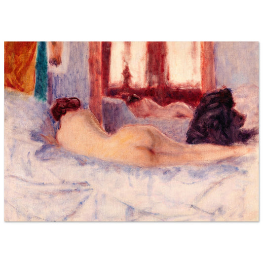 A Reclining Nude before a Mirror by Irish Artist Roderic O'Conor Framed Art Print – framed print close-up | Buy Irish Art