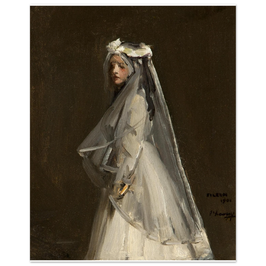 Eileen, Her First Communion (1901) by Sir John Lavery, unframed art print, 40x50 cm