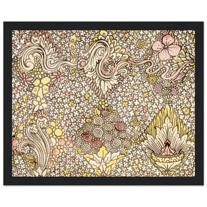 Floral Textile Design Art Print by Irish Artist Harry Clarke – view 7 | Buy Irish Art