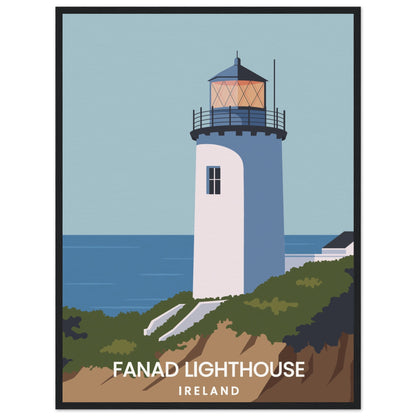 Fanad Head Lighthouse Framed Print | Donegal Coastal Wall Art – detail view | Buy Irish Art