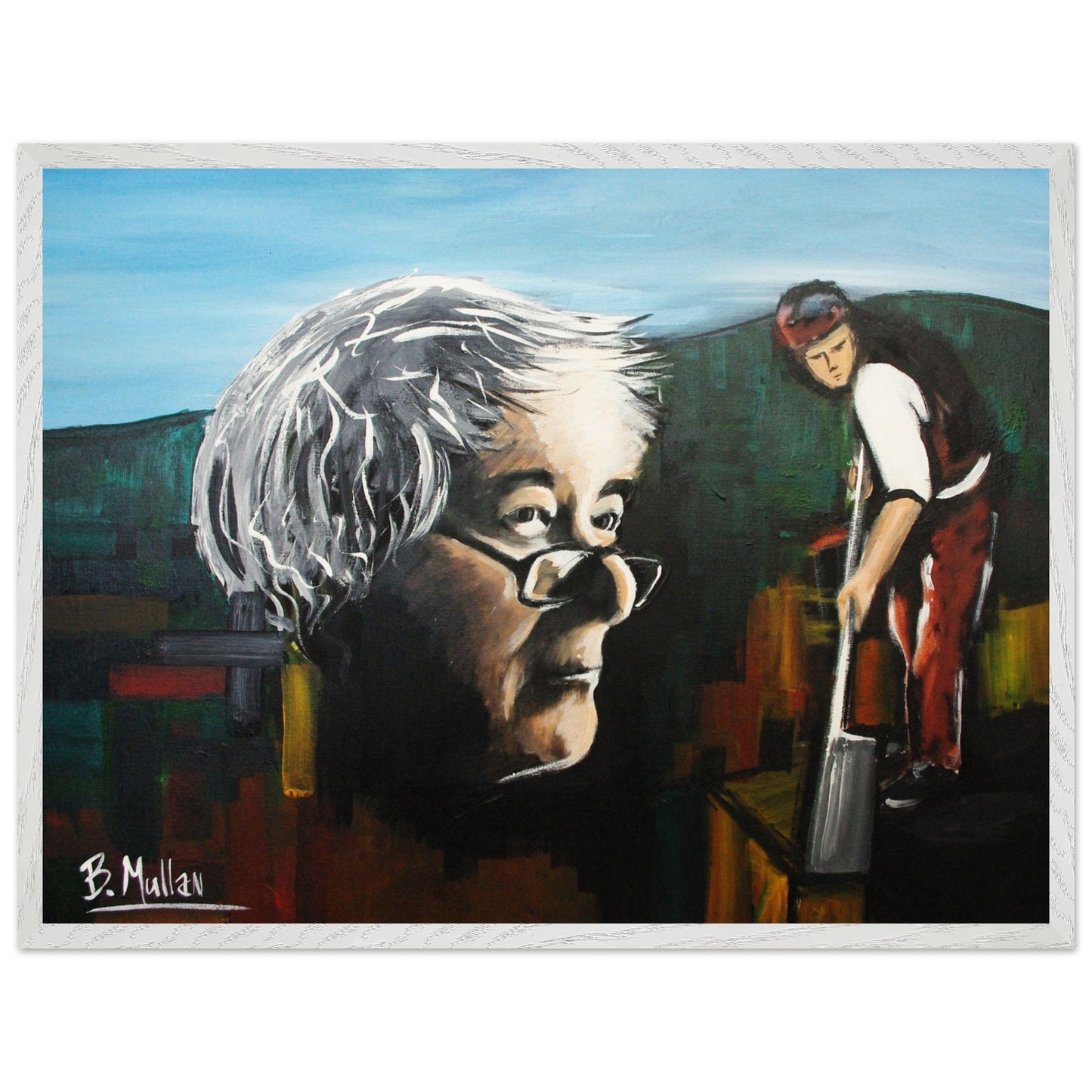 Seamus Heaney Irish Writer Framed Art Print – detail view | Buy Irish Art