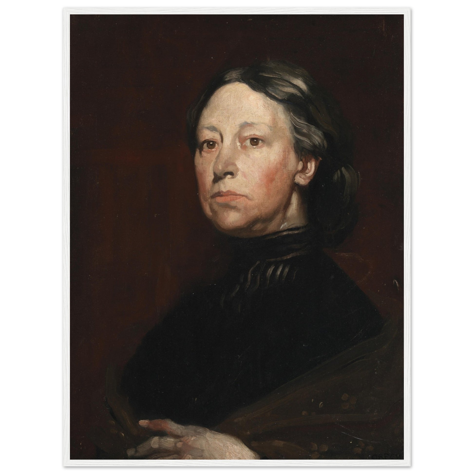 Augusta Lady Gregory by Irish Artist William Orpen Art Print – detail view | Buy Irish Art