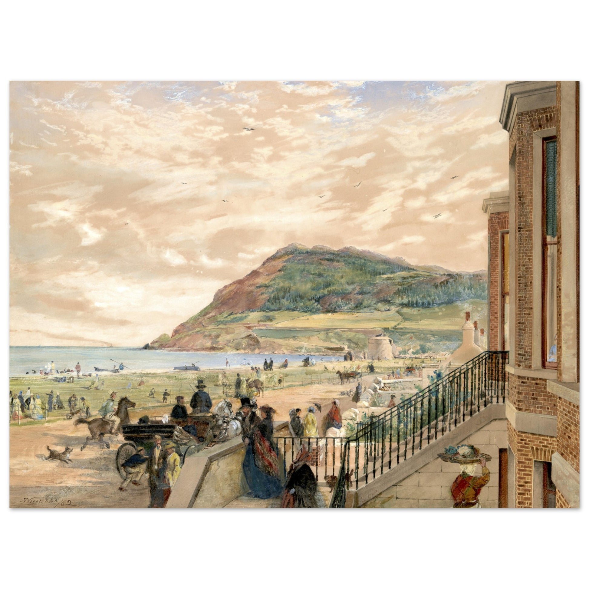 The Seafront at Bray by Erskine Nicol – Irish Art Print – view 22 | Buy Irish Art