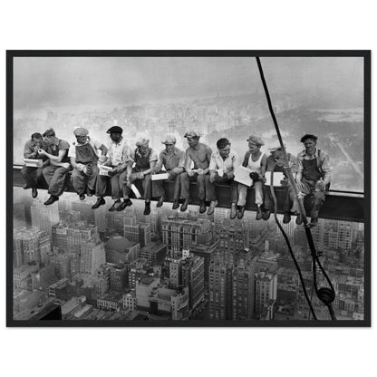 Lunch Atop a Skyscraper - Framed Black & White Iconic Photographic Framed Wall Art Print – room setting display | Buy Irish Art