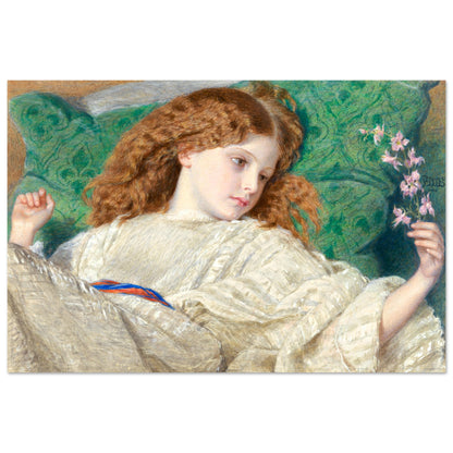 Dreams by Irish Artist Sir Frederic William Burton Art Print – size comparison view | Buy Irish Art