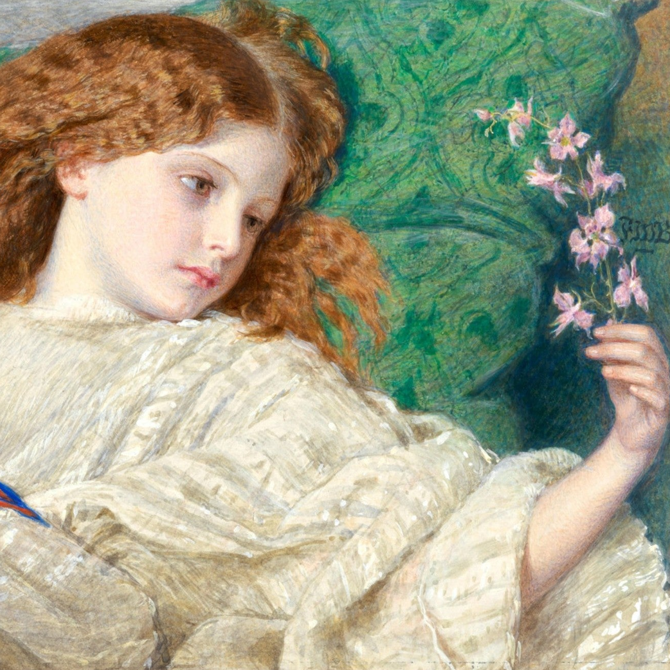 Dreams by Irish Artist Sir Frederic William Burton Art Print