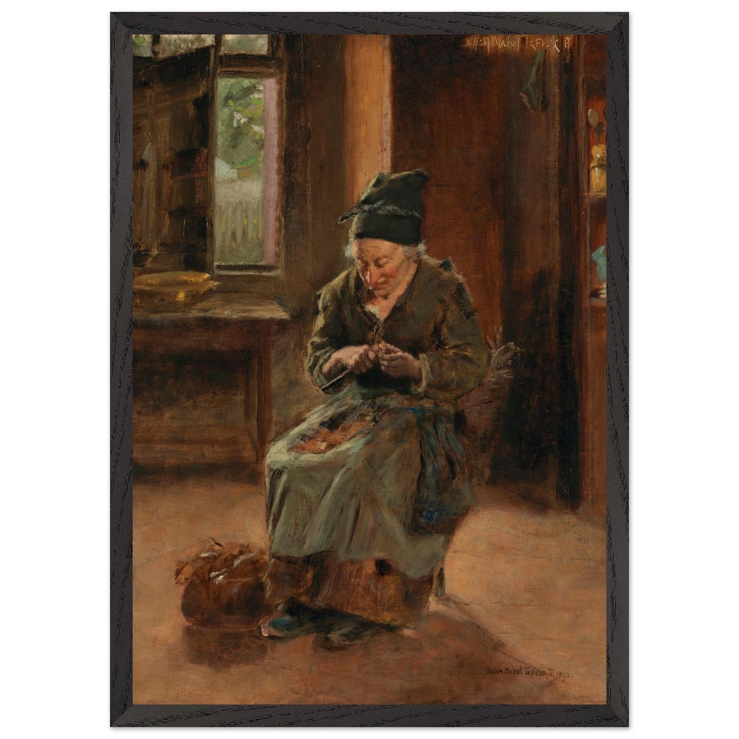 An Interior of a Breton Cottage by Irish Artist Helen Mabel Trevor – view 18 | Buy Irish Art
