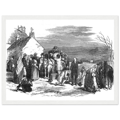 Irish Emigrants Leaving Ireland Historical Framed Black & White Print – view 9 | Buy Irish Art