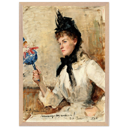 A Lady Holding a Rattle  by Irish Artist Sarah Purser Art Print – view 8 | Buy Irish Art