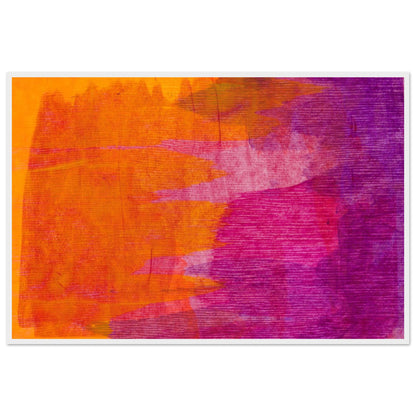 Minimalist Abstract Modern Style Orange & Pruple Framed Print – view 6 | Buy Irish Art