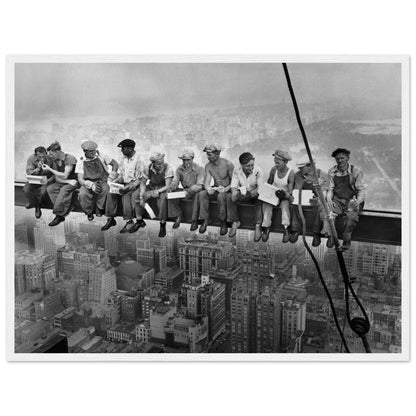 Lunch Atop a Skyscraper - Framed Black & White Iconic Photographic Framed Wall Art Print – size comparison view | Buy Irish Art