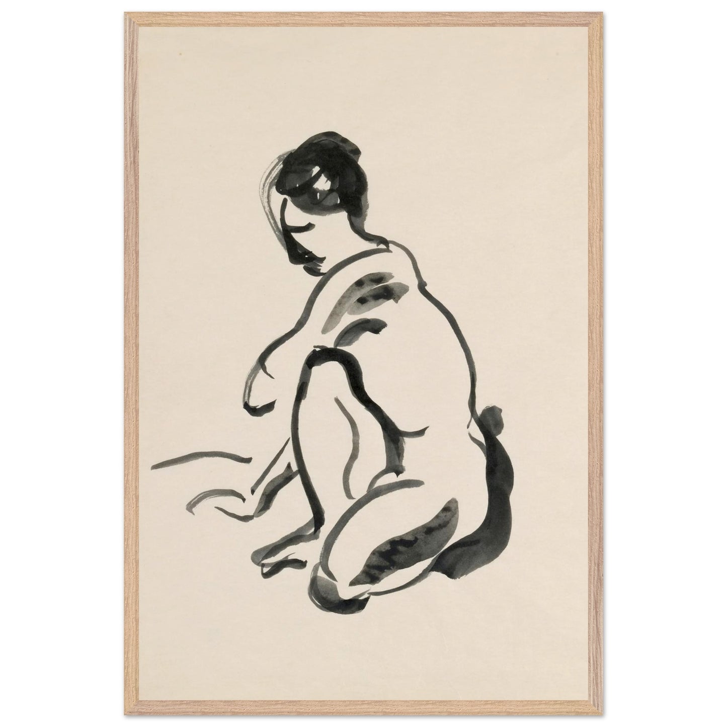 A Crouched Female Nude — Mainie Jellett | Irish Art Print – view 6 | Buy Irish Art