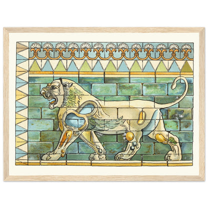 Portion of the Lions Frieze from the Ancient Persian Palace at Susa - Framed Art Print by James Ward – view 6 | Buy Irish Art