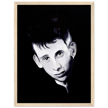 Shane MacGowan Art Print by Ó Maoláin – size comparison view | Buy Irish Art