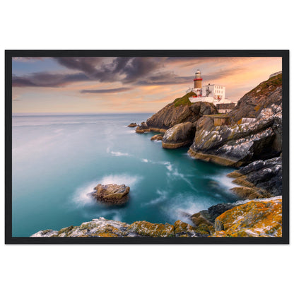Baily Lighthouse Sunset - Howth Head Cliff Walk, Co. Dublin Ireland, Irish landscape Photography Prints Framed Photographic Print – Irish wall art print | Buy Irish Art