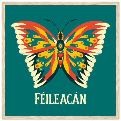 Féileacán - Butterfly Irish Language Print – framed print close-up | Buy Irish Art