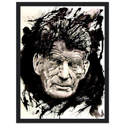 Samuel Beckett Irish Writer Framed Art Print by Irish Artist – Irish wall art print | Buy Irish Art