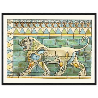 Portion of the Lions Frieze from the Ancient Persian Palace at Susa - Framed Art Print by James Ward – detail view | Buy Irish Art