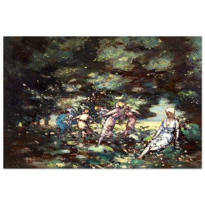 Fairies in a Wood by Irish Artist George Russell (Æ) Print – room setting display | Buy Irish Art