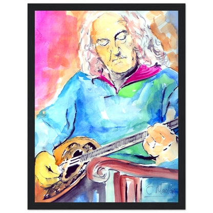 Alec Finn Bouzouki  De Dannan Art Print by Ó Maoláin – Irish wall art print | Buy Irish Art