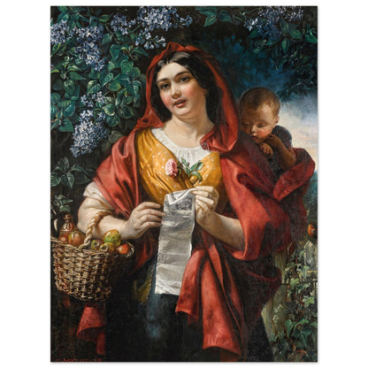 The Ballad Seller by Irish Artist Daniel Maclise Art Print – room setting display | Buy Irish Art