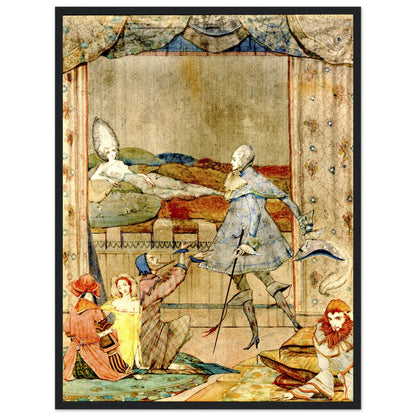 He Saw, Upon a Bed, the Finest Sight Was Ever Beheld by Harry Clarke – Framed Reproduction Print – room setting display | Buy Irish Art
