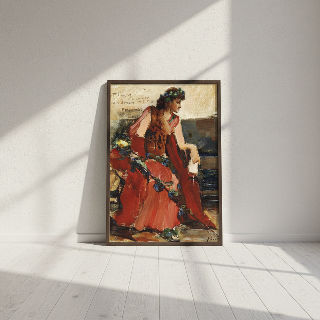 Mrs Langtry as a Bacchante John Lavery Art Print