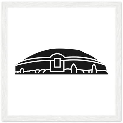 Modern Irish Minimalist Newgrange Illustration Framed Wall Art Print – view 9 | Buy Irish Art
