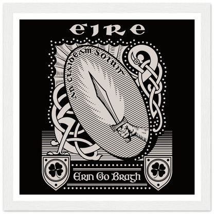 Erin Go Bragh – “Ireland Forever” Irish Heritage Framed Art Print – room setting display | Buy Irish Art