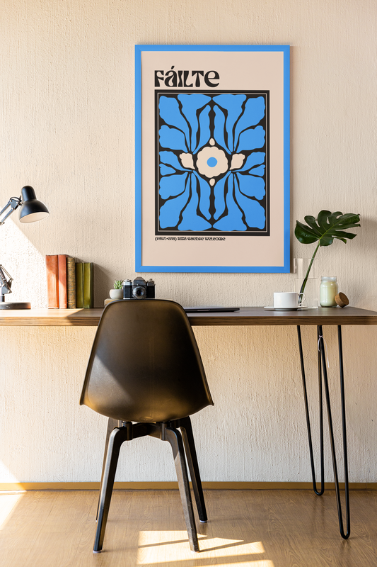 Fáilte – Irish Welcome Art Print – framed print close-up | Buy Irish Art