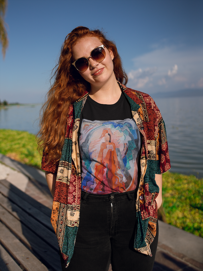 Have Trodden the Winepress Alone by Mainie Jellett – Heavyweight Unisex T-Shirt – Irish art wearable gift | Buy Irish Art