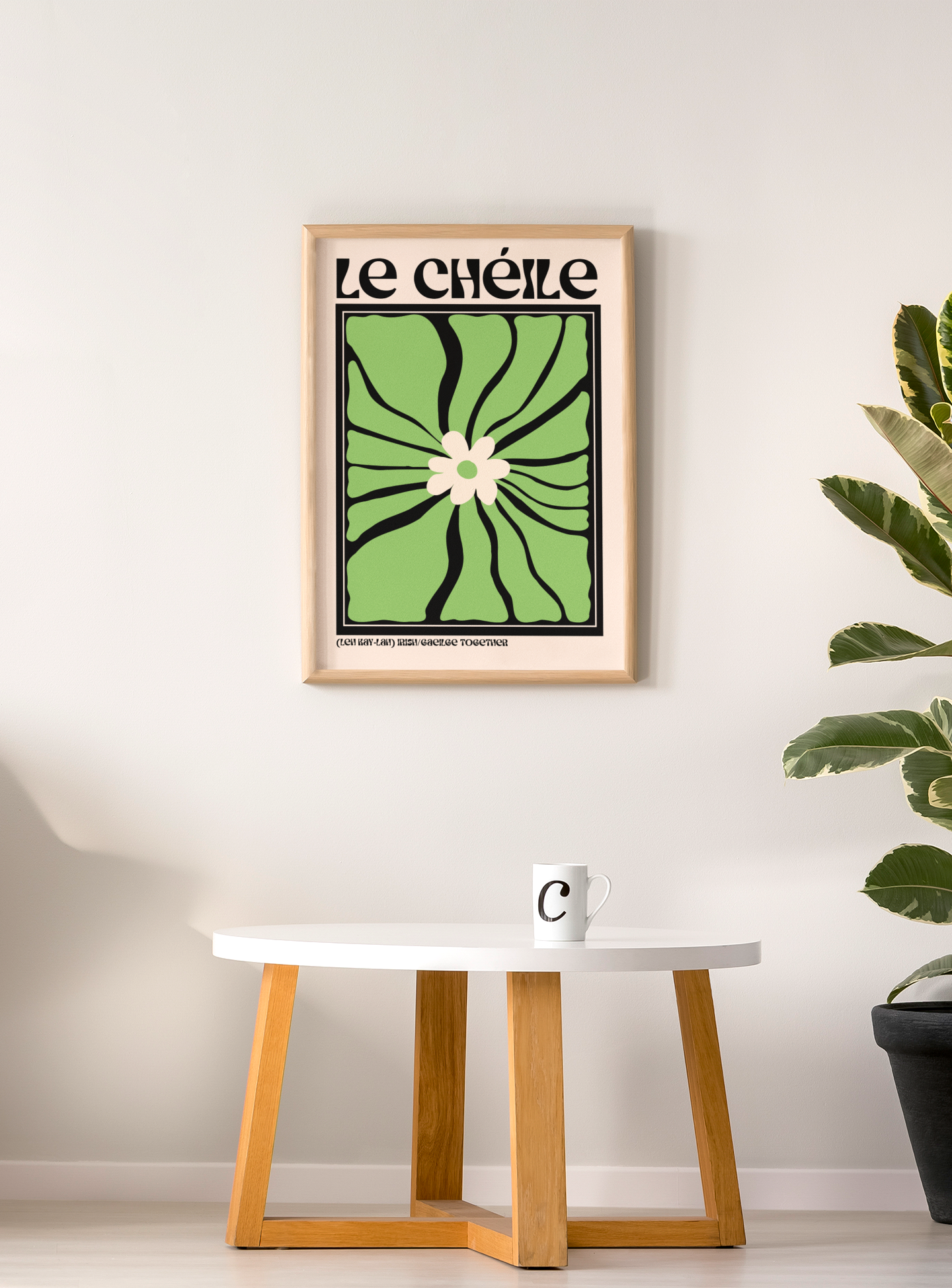 Le Chéile - Together Print, As Gaeilge, Phrase, Irish Language Prints