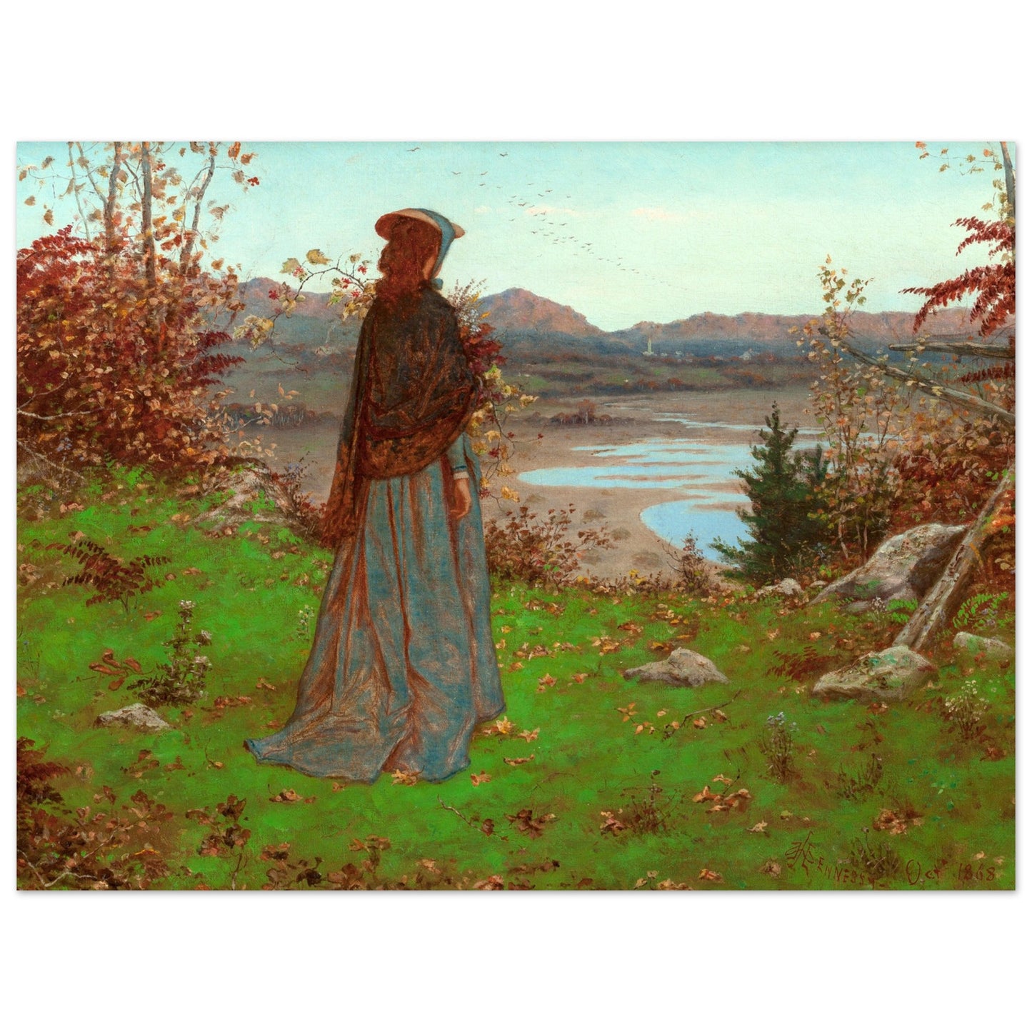 Woman in an Autumn Landscape – William J. Hennessy Irish Art Print – view 10 | Buy Irish Art