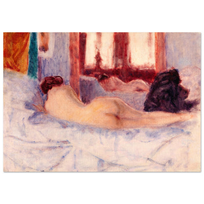 A Reclining Nude before a Mirror by Irish Artist Roderic O'Conor Framed Art Print – size comparison view | Buy Irish Art