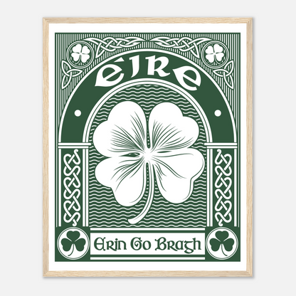 Erin Go Bragh Framed Art Print  40x50 cm / 16x20″ – room setting display | Buy Irish Art