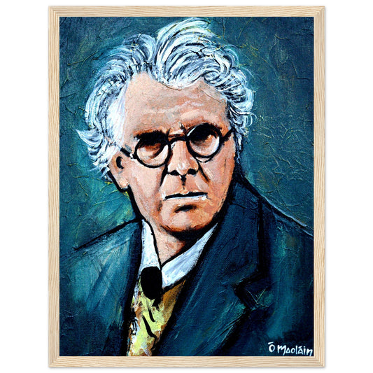 William Butler Yeats Irish Writer Framed Wall Art Print – framed print close-up | Buy Irish Art